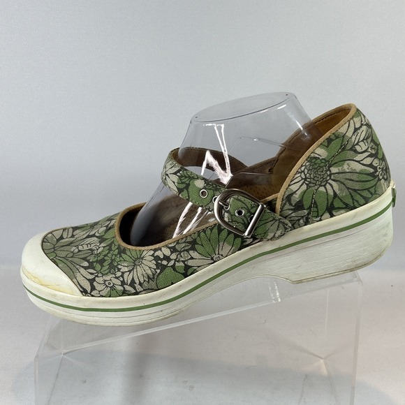 DANSKO Vegan Valerie Shoe Women's Size 11.5US 42EU Green Mary Jane Floral Clog - Picture 3 of 14